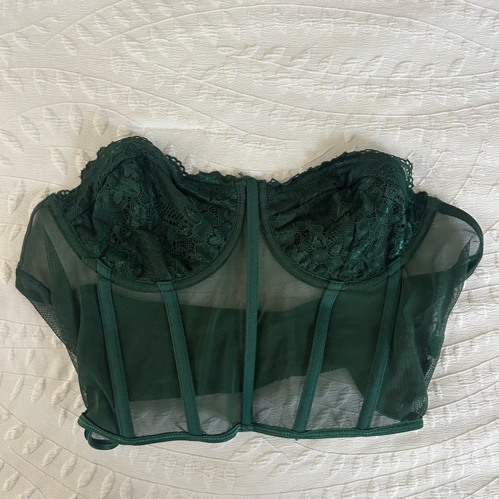 Green Lace Bustier